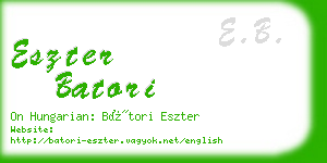 eszter batori business card